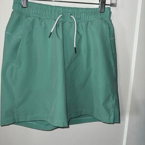 All in Motion Green Athletic Shorts with Elastic Waistband